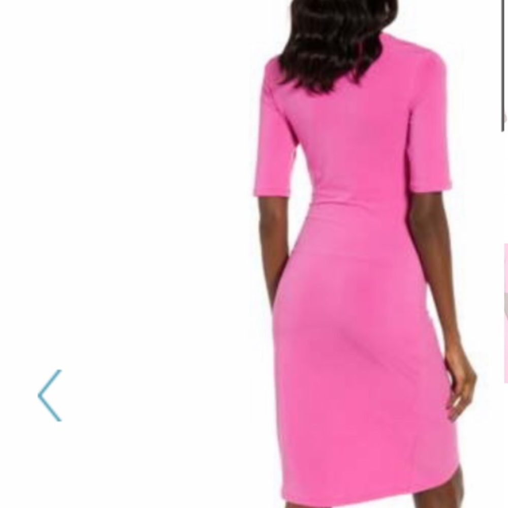 Leith - Ruched Wrap Body-Con Dress - Picture 3 of 5